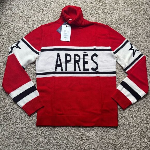 Perfect Moment Apres Ski Sweater XL Merino Wool Base Layer Red White XL NWT - Picture 4 of 9